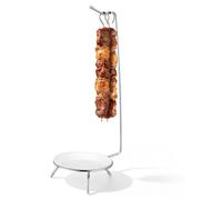 Générique Support De Brochette De Cintre De Kebabs en Acier Inoxydable 1 Set avec 2 Brochettes, Support Suspendu pour Barbecue Et Gril Multi-Usage