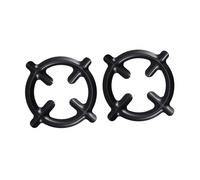 Générique Support de Brûleur de Cuisinière à Gaz Structure Robuste Noir 2 Pièces pour Stabilité et Facilité D'utilisation, pour Maison et Café
