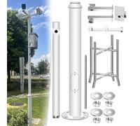 Générique Support de caméra de sécurité CCTV extérieur Robuste de 2 m, Socle métallique résistant aux intempéries, rallonge pour Une Surveillance en Hauteur jusqu'à 3,5 m, Solution de sécurité Stable