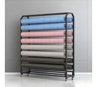 Générique Support de Rangement Mobile Robuste pour Vinyle et Tissu - Chariot Organisateur de Rouleaux réglable pour Papier Peint, Film pour vitres de Voiture et Rouleaux de Cuir - 145 cm, capacité de