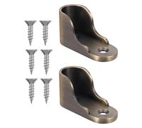 Générique Support de Tringle à Penderie à Bride, Lot de 2, Alliage de Zinc | Base Surélevée Extra Haute, Fixation à 3 Trous, Large Embase Métallique, Anti-affaissement
