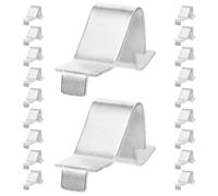 Générique Support D'étagère en Fer Argenté Lot de 20 Pièces 20 Clips Faciles à Installer, Résistants la Déformation pour Armoire et Bibliothèque pour Rangement
