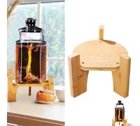 Générique Support pour Fontaine à Eau en Bois,Distributeur de Boisson,Support en Bois,Vase à Boisson avec Base en Bois,Support Rond pour Carafe d'eau pour Les fêtes de Cuisine sur Le Plan de