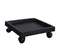 Générique Support pour Plantes à roulettes pour planters et Flower Pots, Plastique Noir, Facile à déplacer, sans Odeur, sans bavure, diamètre extérieur 290 mm, intérieur 260 mm, Patio