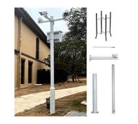 Générique Support Universel réglable pour Perche de caméra - Pied de Sol détachable de 3 m pour caméras de sécurité, Compatible avec Les hauteurs de 2 à 6 m, idéal pour la Surveillance des garages et