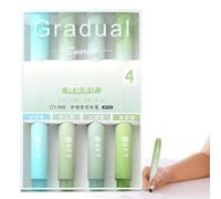 Générique Surligneurs esthétiques | 4 fournitures scolaires pastel dégradé de couleurs - Protection des yeux Key Mark Peinture Ligne Oblique Tête Main Compte Stylo, Bible Surligneurs Et Stylos