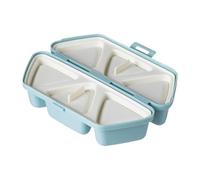 Générique Sushi Mold - 6 Cavity Rice Ball Maker, Triangle Shape Pressing Form Kitchen Tool, Non Stick Food Shaping Tray, Easy Portion Control, Fast Meal Preparation System | For Beginners Kids Adults