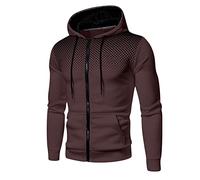 Générique Sweat À Capuche Homme Sweats Facile D'entretien Extérieur Sweatshirts Manches Longues Sweatshirt Zippé/Fermeture Éclair Micro Fleece Sans Pull a Veste Hoodie Velours Côtelé