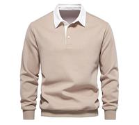 Générique Sweatshirt Homme 2026 Sweat-Shirt À Capuche Léger À Manches Longues Et Revers pour Hommes Bords-Côtes Col Rond Jogging Loungewear