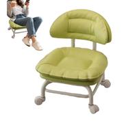 Générique Swivel Stool, Workshop Chair, Rolling Caster, Low Backrest | Silent 360° Casters, Padded Seat - Perfect for Workshop, Home, Garage, Studio, Office, Cleaning, Pedicure, Crafts