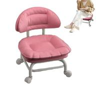 Générique Swivel Stool, Workshop Chair, Rolling Caster, Low Backrest | Silent 360° Casters, Padded Seat - Perfect for Workshop, Home, Garage, Studio, Office, Cleaning, Pedicure, Crafts
