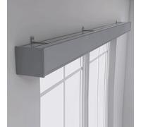Générique Système de Tringle à Rideaux Double 3 en 1 Robuste avec cantonnière, boîte décorative Murale/Plafond pour Une Installation Facile et Une décoration intérieure élégante