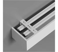 Générique Système de Tringle à Rideaux, Ensemble de Tringle en Aluminium avec cantonnière et Double Rail, Glissement Silencieux, Fixation Murale/Plafond, supporte jusqu'à