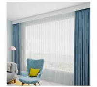 Générique Système de Tringle à Rideaux, Rail de Plafond Robuste en Aluminium, Double Rail, Longueur Ajustable, roulettes fluides, vis incluses, Blanc, 1,4 m (4,6 pi) - Id