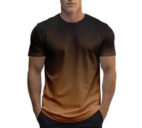 Générique T-Shirts Homme Tee-Shirt Été Décontracté Tee Shirt Dégradé Impression Teeshirt Manches Courtes Extensible Quotidien Teeshirt Doux Léger Mode Mes Commandes Or XL