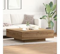 Générique Table Basse Artisan en chêne 100x100x31 cm en Bois transformé,Meubles,Tables,Tables Basses et Tables d'appoint,Tables Basses,Marron,27.5 KG,863004