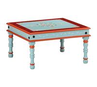 Générique Table Basse Bleu Bois de manguier Massif Peint à la Main,Meubles,Tables,Tables Basses et Tables d'appoint,Tables Basses,Bleu,5.8 KG,353763