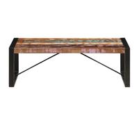 Générique Table Basse Bois De Récupération 120x60x40 Cm | Pieds En Acier Enduit De Poudre, Style Industriel, Facile À Assembler, Pièce Unique