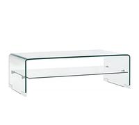 Générique Table Basse Clair 98x45x31 cm Verre trempé,Meubles,Tables,Tables Basses et Tables d'appoint,Tables Basses,Transparent,26.66 KG,284745