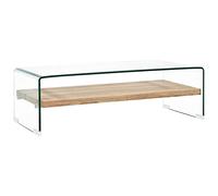 Générique Table Basse Clair 98x45x31 cm Verre trempé, Meubles, Tables, Tables Basses et Tables d'appoint, Tables Basses, Transparent, (Poids 26.28KG)