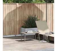 Générique Table Basse de Jardin rectangulaire Gris Clair en résine tressée, Dessus Stable et Cadre en Acier Robuste pour extérieur