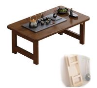 Générique Table Basse Pliante en Bois, capacité 110 kg, idéale pour fenêtres et balcons