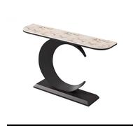 Générique Table Console d'entrée avec Base en métal, Table de Couloir étroite avec étagère, Table Console étroite pour entrée, Table d'entrée en Dalle de Pierre avec Support en métal, Table de canapé