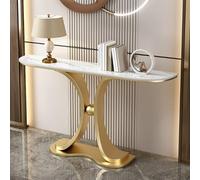 Générique Table Console d'entrée avec Base en métal, Table de Couloir Fine avec étagère à Placer derrière Le canapé, Style Industriel, idéale pour l'entrée, Le Salon et Les Bureaux.