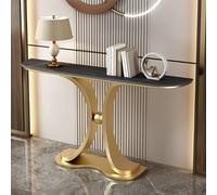 Générique Table Console d'entrée avec Base en métal, Table de Couloir Fine avec étagère à Placer derrière Le canapé, Style Industriel, idéale pour l'entrée, Le Salon et Les Bureaux.