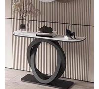 Générique Table Console d'entrée avec piètement en métal, idéale pour Un Couloir ou Un Hall d'entrée. Table d'appoint étroite avec étagère intégrée, Parfaite pour se Glisser derrière Un canapé. Table
