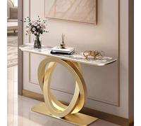 Générique Table Console d'entrée avec piètement en métal, idéale pour Un Couloir ou Un Hall d'entrée. Table d'appoint étroite avec étagère intégrée, Parfaite pour se Glisser derrière Un canapé. Table