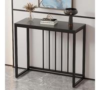 Générique Table Console, Table d'appoint étroite pour Salon avec Plateau en Bois et Structure en métal, Bureau pour Plantes d'entrée, Hall, Couloir ou Bureau (Noir, 80 cm