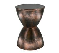 Générique Table d'Appoint en Métal, Couleur Bronze Effet Vieilli, 45x32x32cm Bout de Canapé Tabouret Design Épuré, Décoration d'Intérieur