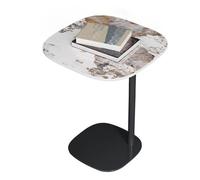 Générique Table D'appoint Pour Petit Espace Pour Salon/Canapé, Table De Chevet En Ardoise, Table D'angle, Table Basse Compacte Pour Chambre/Balcon(B,H55cm)