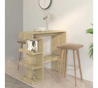 Générique Table de Bar étagère de Rangement Chêne Sonoma Bois ingénierie