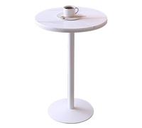 Générique Table de Bar Ronde en marbre avec Base en métal, Petite Table de Cuisine/Salle à Manger, Table de comptoir pour Cocktails, pub ou Bistro, Table d'appoint - Intérieur/Extérieur (B,