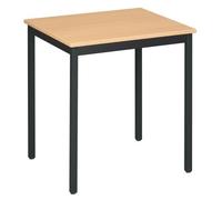 Générique Table Multi-usages hêtre L 70 x P 60 cm - Éco (Noir)