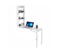 Générique Table Pliable Murale, Bureau D'ordinateur À Domicile | Établi en bois robuste pouvant contenir jusqu'à 330 lb for buanderie/cuisine domestique(White,90x45cm)