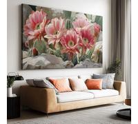 Générique Tableau Decoration Murale Salon Plantes Cactus Fleurs 40x30cm Impression sur Toile Maison Moderne, Tableau sur Toile pour Chambre Bureau Salle Décoration Mural