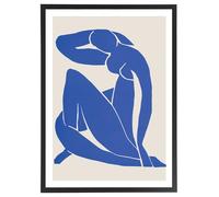 Générique Tableau Henri Matisse - Nu bleu II 50 x 70 cm - Affiche Reproduction avec cadre en bois noir inclus