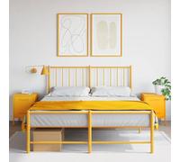 Générique Tables de Chevet industrielles 2 pièces Jaune Moutarde 36x39x50,5 cm Acier, Table de Nuit avec Rangement, Table d'appoint multifonctionnelle pour Salon ou Bureau