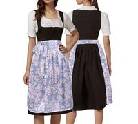 Générique Tablier demi-lacé pour femme, costume traditionnel bavarois de l'Oktoberfest, pour déguisement de fête (Purple, M)