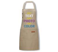 Générique Tablier Personnalisé Femme Homme,Tablier De Cuisine Femme,Tablier Barbecue Homme,Imperméable,Peut être Imprimé Avec Des Photos Logo Texte