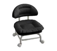 Générique Tabouret Bas Roulant avec, siège rembourré et roulettes 360° | Tabouret roulant bas sans accoudoirs avec support dorsal, chaise à roulant doux pour le nettoyage, pédicure, garage