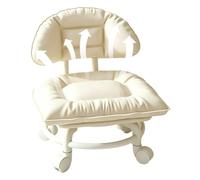 Générique Tabouret Bas Roulant Rotatif 360° avec Dossier, 41x32x31cm | Tabouret Pivotant Mobile Silencieux Avec Roulettes, Confortable Et Pratique Pour Maison, Bureau, Atelier, Garage