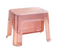 Générique Tabouret de Bain Banc de Salle de Bain Transparent avec Rangement | Repose-pieds et Tabouret pour Salle de Bain, pour S'Asseoir Sous la Douche Pour rangement d'angle, maison, salon, chambre