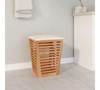 Générique Tabouret de Salle de Bain 40,5x40,5x56 cm Bois Massif de Noyer,Maison & Jardin,Produits ménagers,Produits de blanchisserie,Paniers à Linge,Brun,5.65 KG,350352