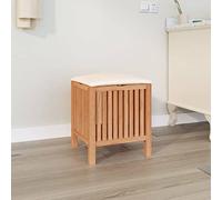 Générique Tabouret de Salle de Bain 40,5x40x52 cm Bois Massif de Noyer,Maison & Jardin,Produits ménagers,Produits de blanchisserie,Paniers à Linge,Brun,5.05 KG,350351