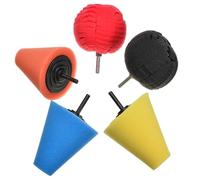 Générique Tampons de Polissage pour perceuse | 5 pièces d'éponge Lavable et réutilisable | Patin de Polissage - pour métal Aluminium Acier Inoxydable Chrome Entretien et détail de Roues de Voiture