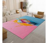 Générique Tapis 50x80 cm Imitation Cachemire Doux Motif 3D Farbige Glühbirnen Antidérapant Lavable Machine et Main Nettoyage Facile Graffiti Tapis Déco pour Cuisine entrée côté lit27K-64